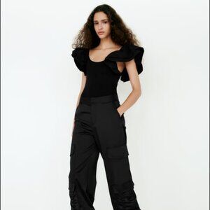 Zara Bodysuit with Ruffle Sleeves